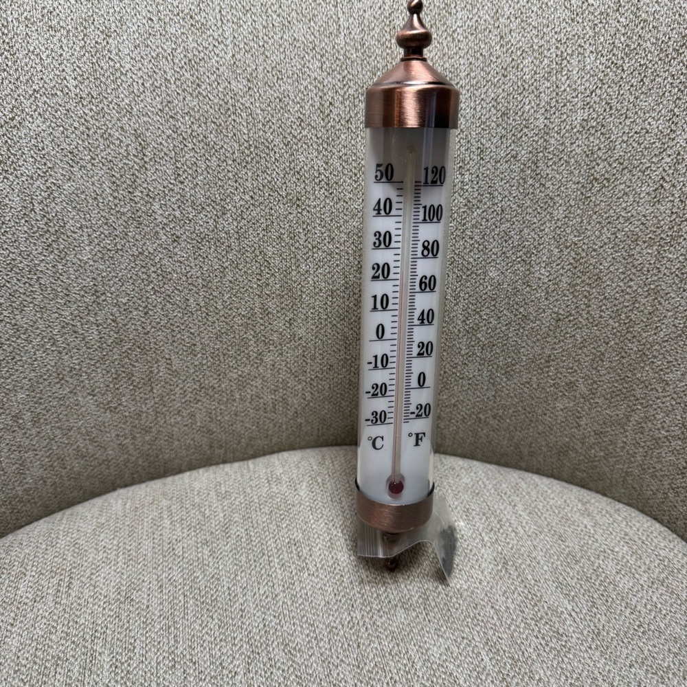 Copper and Glass Outdooe Thermometer